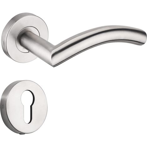 Poignée De Porte - Droite En Acier Inoxydable - Pour Portes Intérieures Et Extérieures - Lot De 1 (1/5)