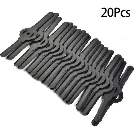 Lames de tondeuse électrique sans fil, en plastique, 20 lames par paquet, compatibles avec les tondeuses de jardin et les tondeuses à gazon, pièces de rechange. (1/5)