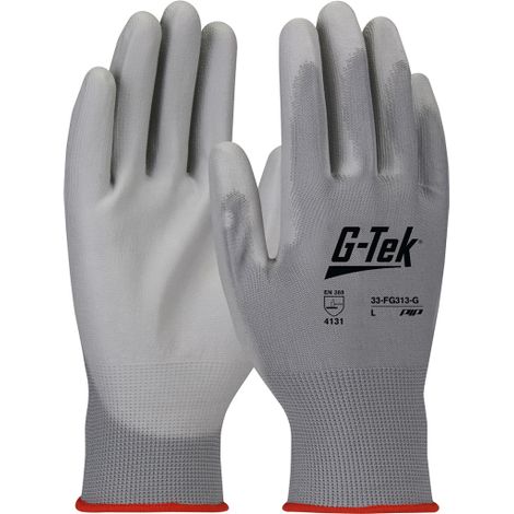 Gant de manutention fine gris T10 tricoté paume enduite PIP - 33-FG313/G-10