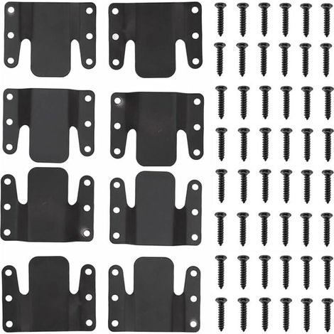 Divano componibile universale ad incastro, 8 pezzi, clip per divano, connettori per divano, connettori per mobili con viti (1/4)