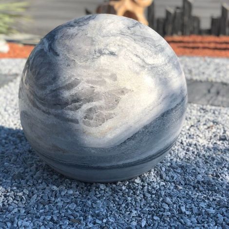 Sphère décorative Marbre Blanc Carrare - Diamètre 30 cm (1/5)