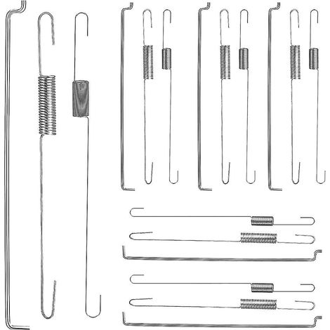 Kit de 18 ressorts de rappel d'accélérateur, ressort de commande de vitesse de la bielle de régulateur pour 168F/ GX160/ GX200/ 170F/ GX210 (1/3)