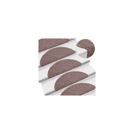 Treppenklebestreifen, 10er-Packung, 65 x 21 x 4 cm, hellbraun, halbkreisförmig, Großformat - Crezuo (1/4)