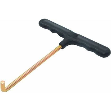 Outil de traction à ressort pour trampoline Crochet en T, outils de trampoline Extracteur de piquets de tente en métal pour crochet en T, outil à main Réglage du crochet en T Kit de traction à ressort (1/4)