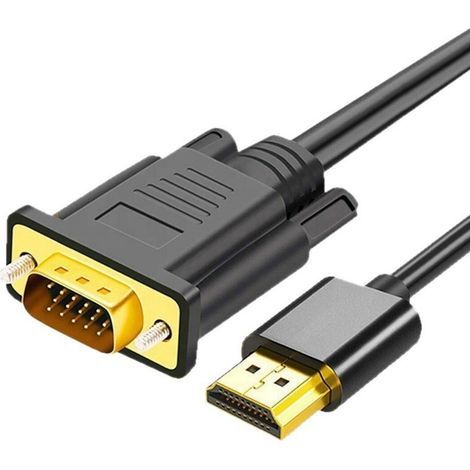 Câble convertisseur HDMI vers VGA 1,8 m pour écran PC et projecteur (1/5)