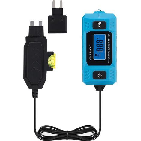 CNBJ-611 Testeur de Fusible Automobile - Analyseur de Fuites de Voiture - Testeur de Défaut - Outil de Test de Courant de Fusible Automobile - Écran LCD Rétroéclairé Bleu avec Lumière d (1/5)