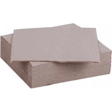 Lot De 40 Serviettes En Papier 2 Plis - 38X38 Cm - Taupe - Gappy (1/2)