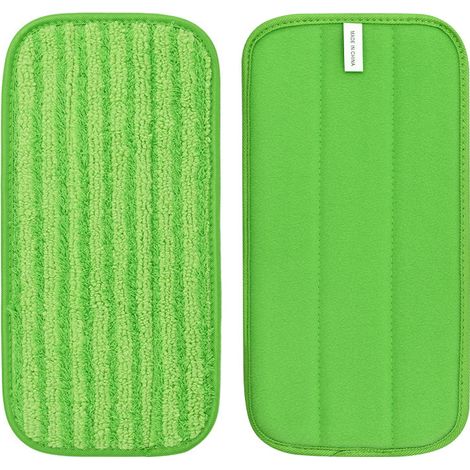 Geeignet für Swiffer WetJet Wischmopptücher, 2er-Packung, mit Klebeverschluss, für Nass- und Trockenanwendung, flacher Moppkopf, grün.