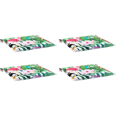 Cuscini per Sedia 4pz Multicolore 40x40x4 cm in Tessuto vidaXL