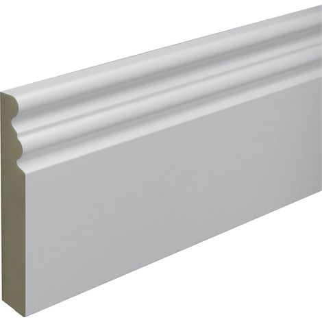 B.S. Bauprogramm Altbausockel 250 cm 125 x 18 mm Blütenweiß Leisten (1/2)