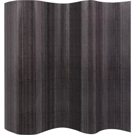 Cloison de séparation Pliable, Paravent sur Pied, Séparation de pièce Bambou Gris 250 x 165 cm GHJ68453 (1/4)