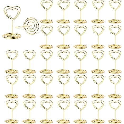 30 Tischkarten zum Anclipsen mit Ständer, für Hochzeiten, Weihnachten, Valentinstag