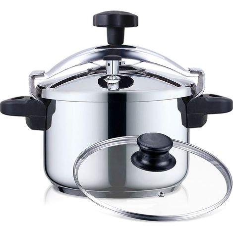 HAEGER PANELA PRESSAO COOKER PLUS 8LTS INOX TAMPA VIDRO