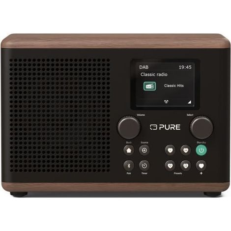 Digitalradio - PURE - Classic H4 - Schwarz/Nussbaum