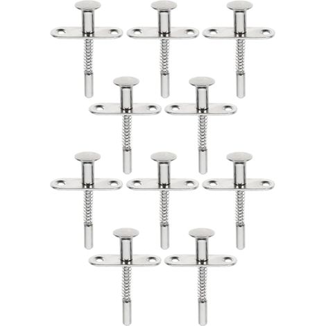 Healeved Lot de 10 loquets porte à ressort en acier inoxydable pour lits d'enfants - Efficaces et