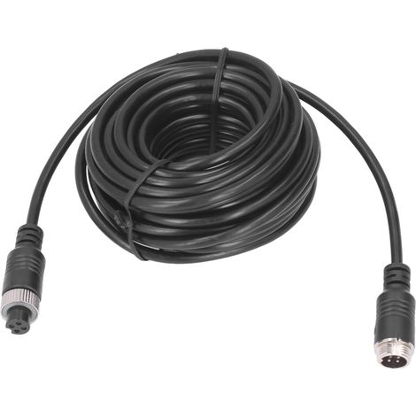 Câble d'extension vidéo 10m 4 broches pour caméra de recul, fil adapté camion, remorque, bus, camping-car, connecteur 33ft, accessoire auto robuste (1/5)