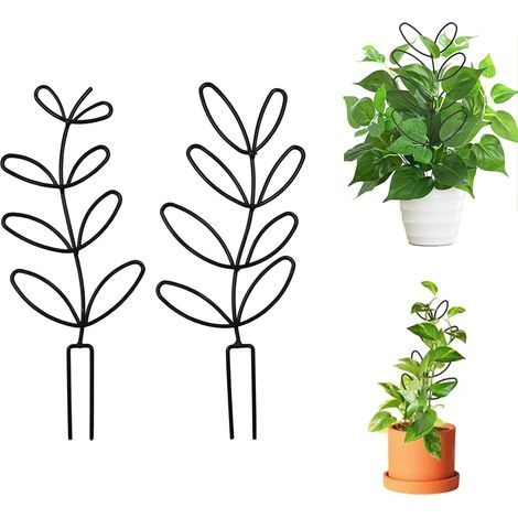 2 Pièces Support Décoratif pour Plantes Grimpantes, Treillis en Métal pour Plantes en Pot, Treillis Plante Grimpante Exterieur, Treilli Jardin (1/5)