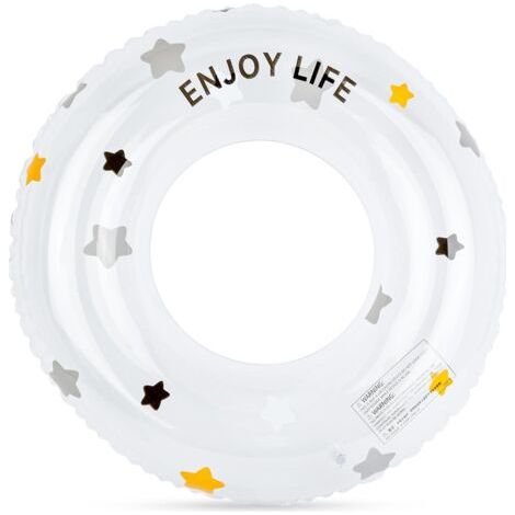 Bouée gonflable ronde pour adultes, idéale pour les vacances à la plage et les fêtes à la piscine. Jouet aquatique parfait pour l'été. (1/5)