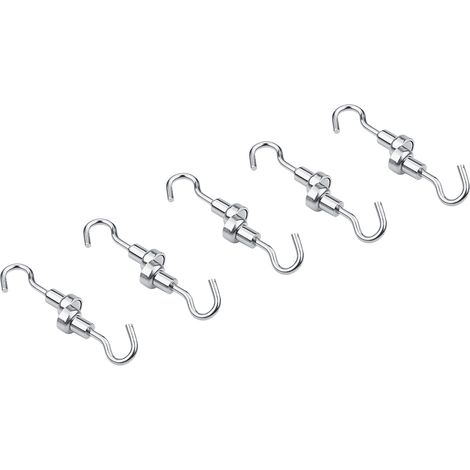 10 Crochet magnétique, Acier robuste, 10MM, Suspension outils cuisine salle de bain garage bureau (1/5)
