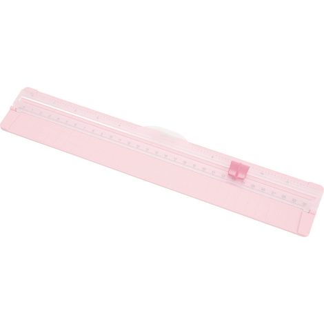 Découpeuse de Papier Portable Compacte DIY avec Lame Bidirectionnelle et Échelle HD, Rose Clair en Plastique ABS pour Photos et Scrapbooking (1/5)