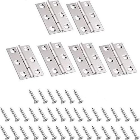 10 Pièces charniere porte, Charniere inox,Charnière invisible,Porte placard/Petites portes / Tiroirs / Fenêtres / Pianos / Coffret à bijoux armoires de quincaillerie de meubles de maison (1/5)