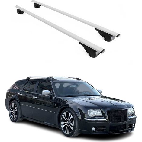 OMAC Dachträger Querträger für Chrysler 300C Touring 2004-2010 – Abschließbar – Max. 75 kg – 2 Stangen Stahl Silber (1/5)