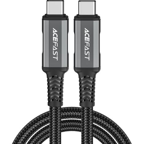 Cavo USB-C USB4 PD3.1 5A per dati e video 4K 1 m - Grigio-Nero (1/5)