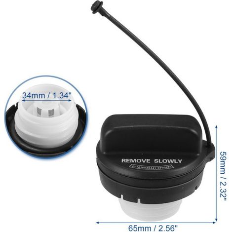 Bouchon de réservoir Voiture Carburant Réservoir Remplissage Cappuche Couvercle pour Honda Civic - 1 pcs Noir (1/5)