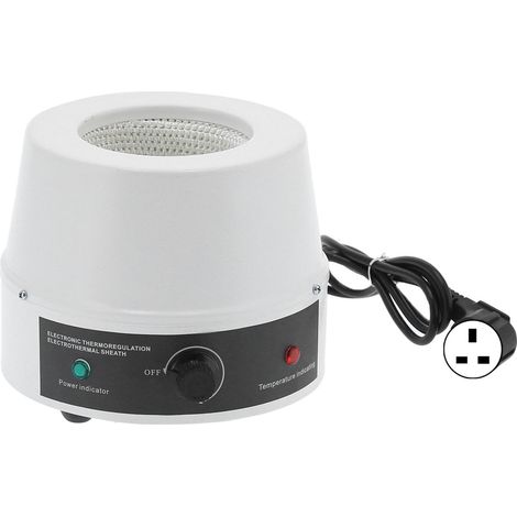 Manchon chauffant électrique de laboratoire 250 ml, avec réglage thermostatique, prise UK 220V, pour établissements scolaires. (1/5)