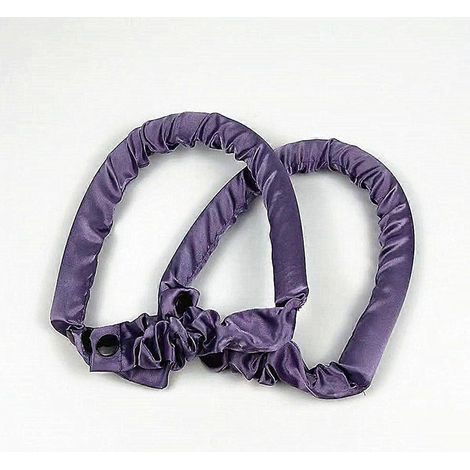 Appareil de coiffure, fer à friser en mousse pour tresser les cheveux, fer à friser automatique sans chaleur, violet (une pièce) (1/5)