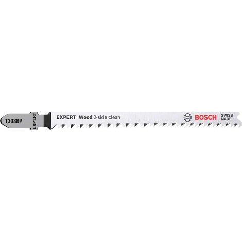 Bosch Accessories 2608900557 EXPERT ‘Wood 2-side clean’ T 308 BP Stichsägeblatt, 3 Stück 3 St.