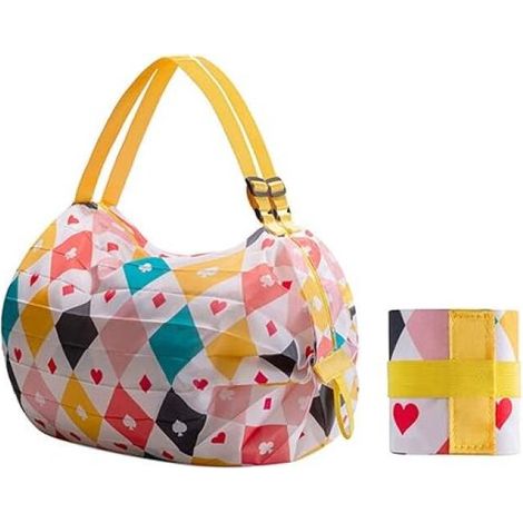 Sacs à Provisions Pliables, Voyage Dans Un Sac Portable D'épaule, Sac Fourre tout de Grande Capacité, Sac à Provisions Portable pour Acheter Des Légumes, Faire Du Shopping Pique nique, Camping, Voyage (1/5)