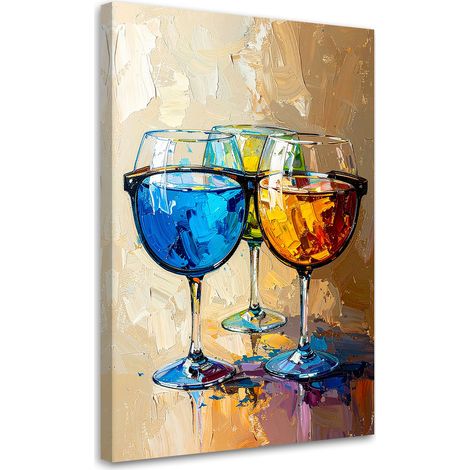 Wandbild für die Küche Restaurants Cocktailgläser 40x60 cm
