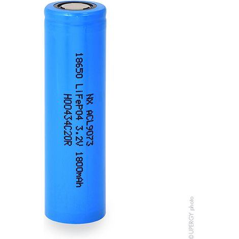 NX - Accus Lithium Fer Phosphate IFR18650 LiFePO4 3.2V 1.8Ah FT