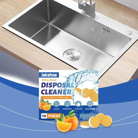 Drain Cleaning Sheets - Deep Cleaning, Deodorizing, Citrus Scent, Pipe Protection, Household Cleaning Sheets - 12 pieces (1/5)