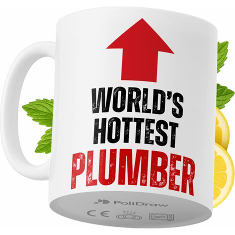 Taza divertida para fontanero, taza de café o té con diseño gráfico y texto humorístico. Taza ideal para cumpleaños, santos y días festivos. Taza premium para ocasiones especiales en casa, la oficina  (1/5)