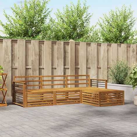 vidaXL Outdoor-Sofagarnitur Natur 249,5 x 162,5 x 73 cm (1/5)
