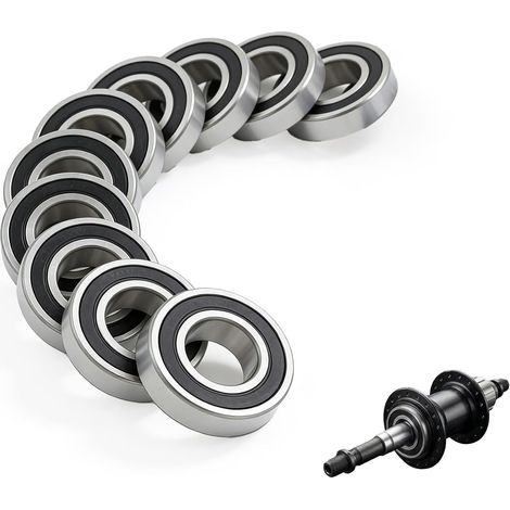 10pcs Ball Bearings 6000-2RS 10mm x 26mm x 8mm, Prelubricated, Double Sealed Seal, Deep Groove Bearings for Industrial and Domestic Mechanical Applications (1/5)