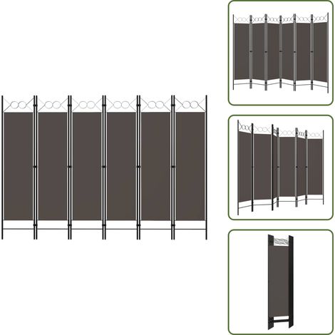 6-tlg. Raumteiler Anthrazit 240 x 180 cm - Raumteiler - Dekorationsartikel - Wohnaccessoires - Trennwandsystem - Privacy Screen (1/5)