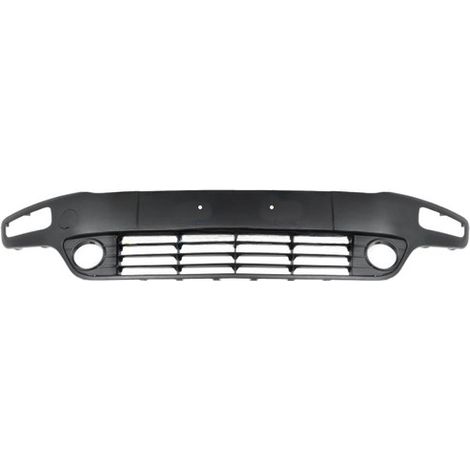 Moulure de pare-choc avant centrale noire carbone avec trous anti-brouillards Fiat Punto Evo depuis 2009