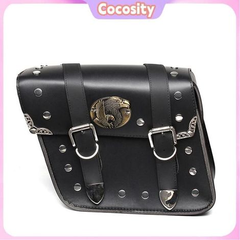 Sacoches de moto - COCOSITY - PU Leather - Noir - Étanches - Gauche et droite (1/5)