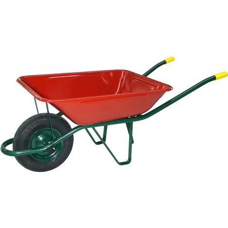 Brouette de chantier rouge foncé 95lt 1004 sanz (1/2)