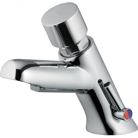 Mitigeur de lavabo temporisé de la série MODERN avec commande à bouton-poussoir antiblocage - Idral