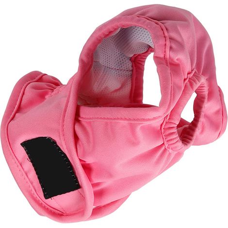 Hygienische Hundehose, weich, dehnbar, wiederverwendbar, waschbar, saugfähig und atmungsaktiv, rosa, Größe XL. Geeignet für Hündinnen und Welpen. (1/5)