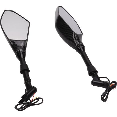 Rétroviseurs Moto Universels avec Clignotants LED, Indicateurs Gauche et Droite, Remplacement pour Ducati (1/5)