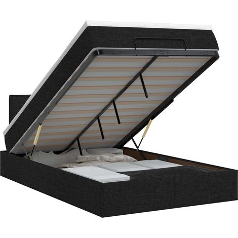 Maison Exclusive - Letto ottomano con materasso Nero 120 x 200 cm Tessuto (1/5)