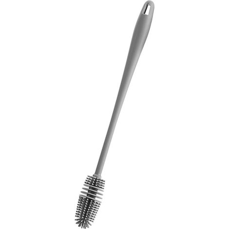 Brosse à biberon en caoutchouc TPR, poils longs, manche long, pour nettoyer gourde isotherme et thermos (1/5)