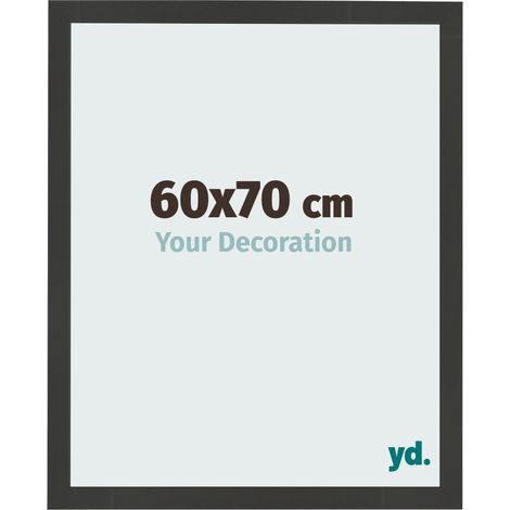 yd. - Cadre photo 60x70 - Noir Grain de Bois - MDF - Bologna (1/5)