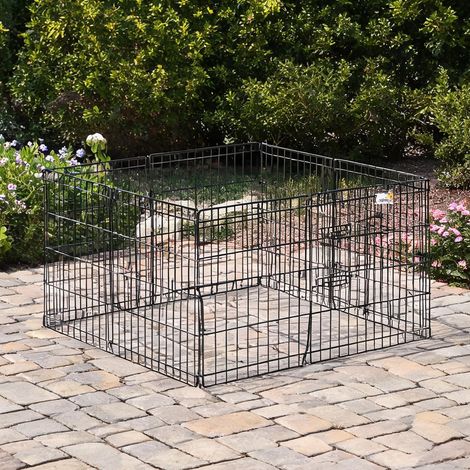 Barrière pour chien Enclos modulable pour chien 8 panneaux (1/5)