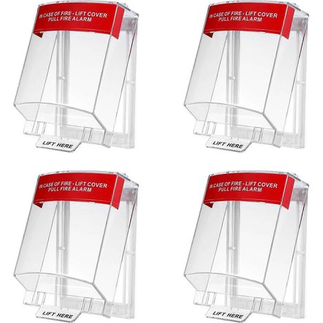 4 couvercles de déclenchement d'alarme incendie protection pour points d'appel manuels boîtier de sécurité mural étanche IP67 - Transparent (1/5)